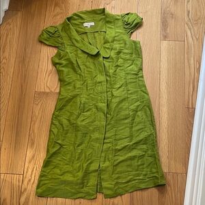 NWOT Marisa Minicucci Linen Blend Green Dress